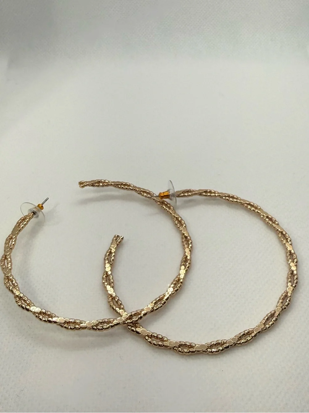 Park Lane Wrangler Large Hoop Earrings Gold Braided Statement Hoops